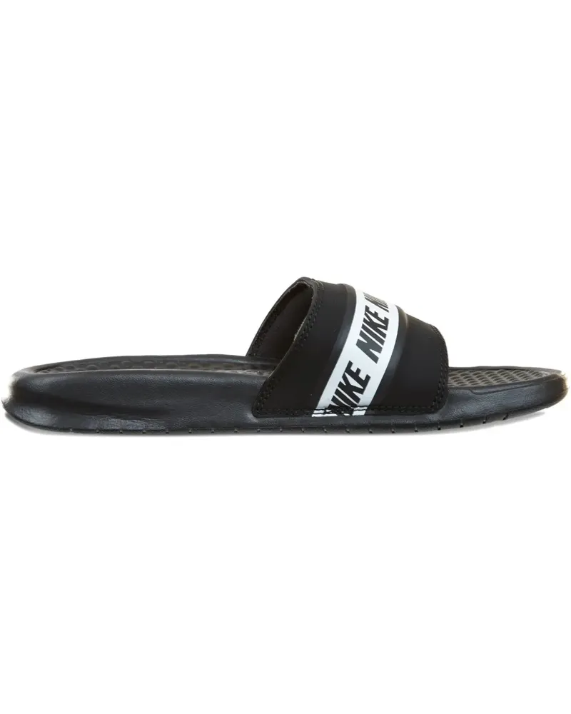 Nike print slides - Schwarz Schwarz