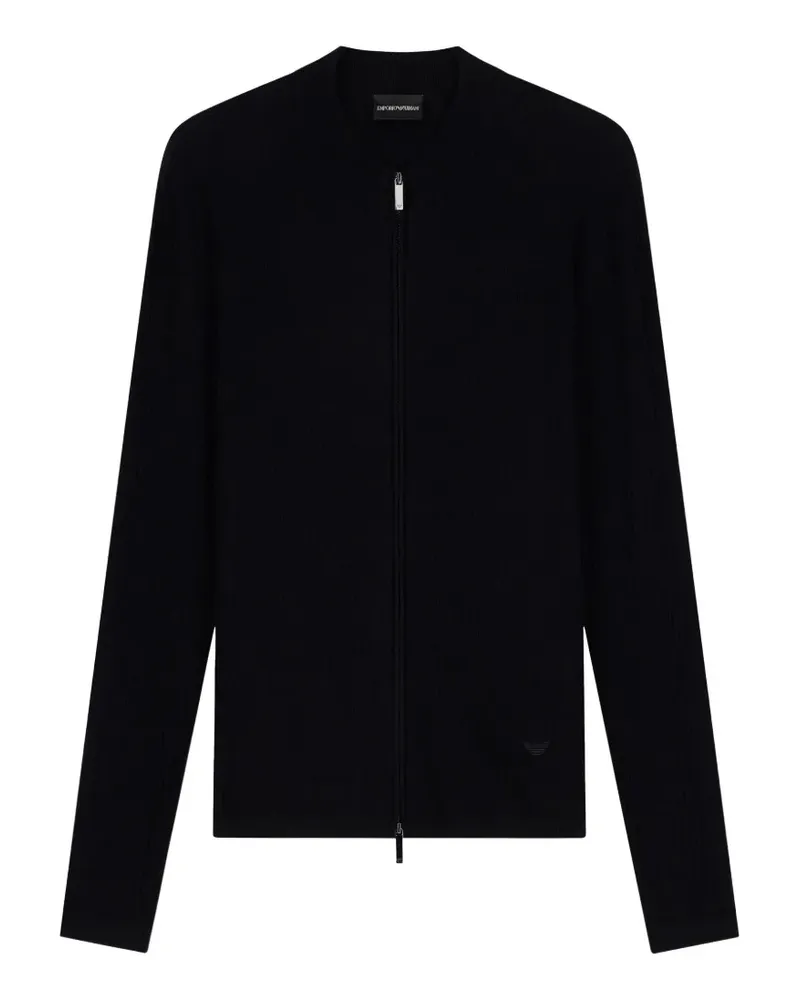 Emporio Armani virgin wool cardigan with a regular fit - Grau Grau