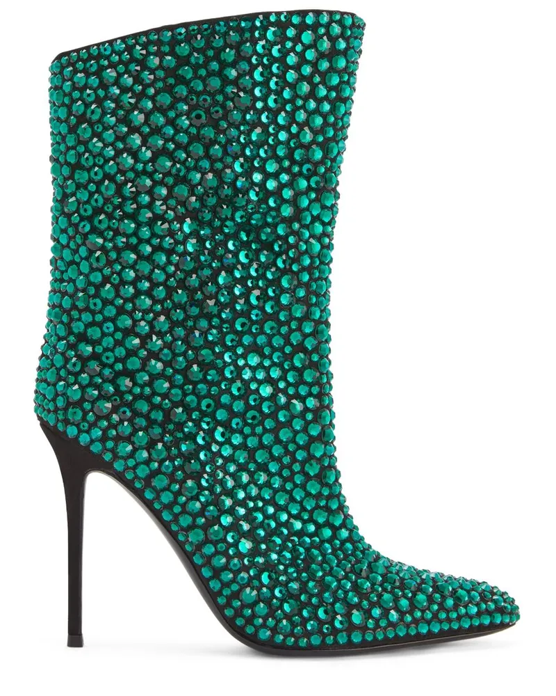 Giuseppe Zanotti Merissa Sparkle Stiefel 105mm - Grün Grün