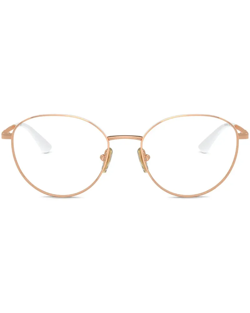 Vogue Runde Brille mit Logo-Gravur - Gold Gold