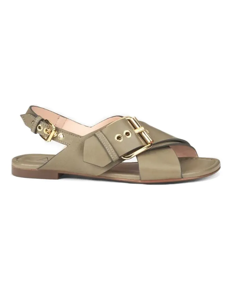 Attilio Giusti Leombruni buckled-strap flat sandals - Grün Grün