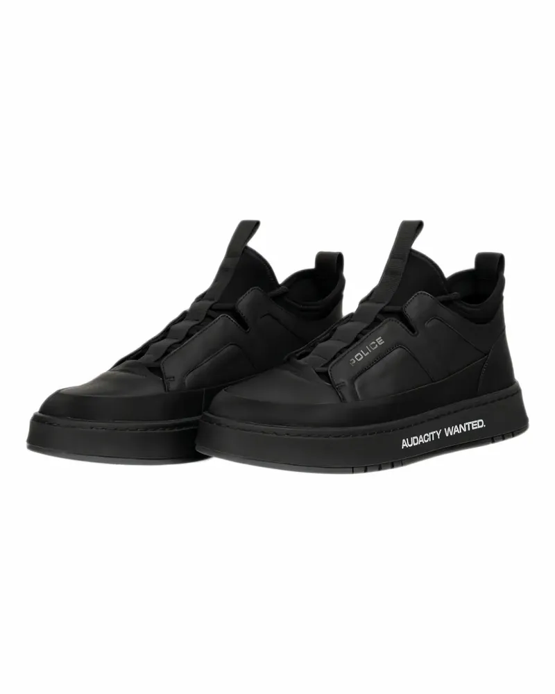 Police Sneakers mit Logo-Print - Schwarz Schwarz