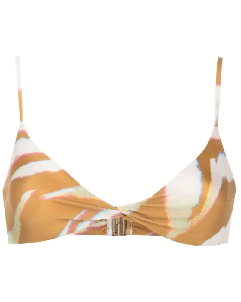 Lenny Niemeyer Bikinioberteil mit Animal-Print - Braun Braun