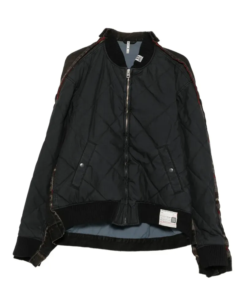 MIHARAYASUHIRO Gesteppte Jeansjacke - Schwarz Schwarz