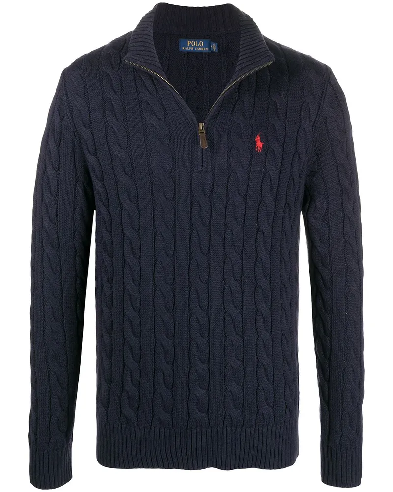 Ralph Lauren Pullover mit Zopfmuster - Blau Blau