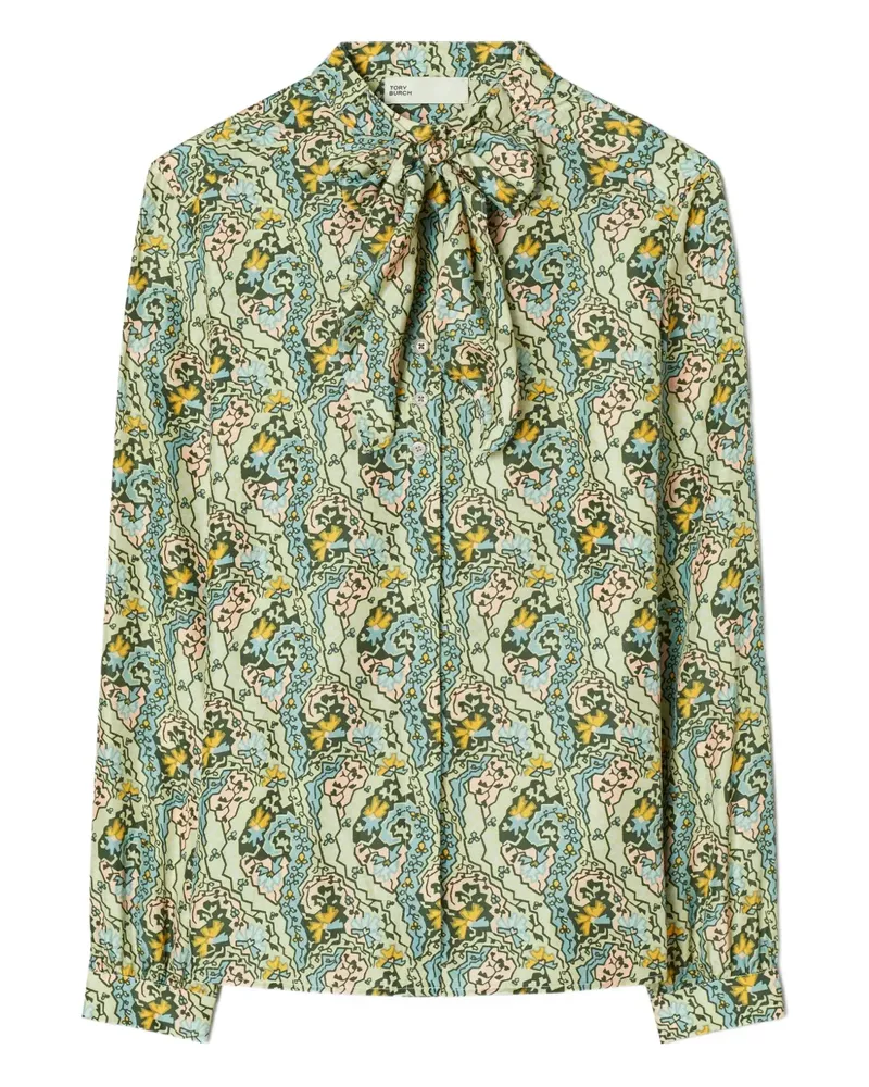 Tory Burch Bluse mit Paisley-Print - Blau Blau