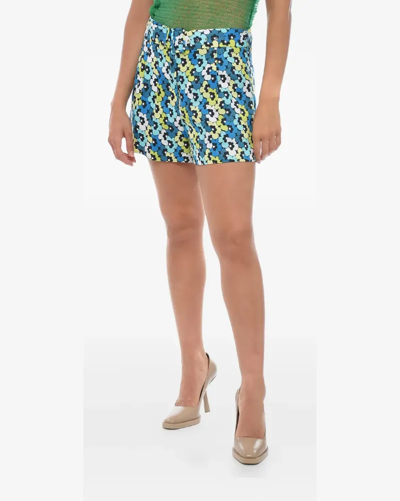 Michael Kors Shorts mit Blumen-Print - Blau Blau