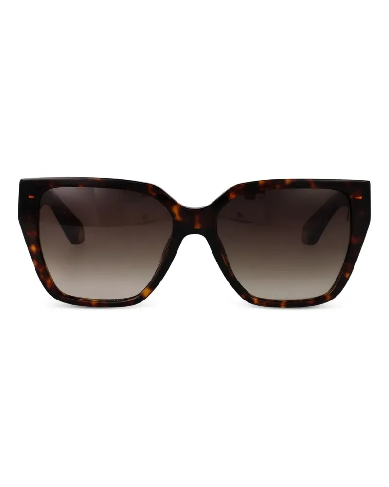 Roberto Cavalli Eckige Sonnenbrille mit Logo-Schild - Braun Braun