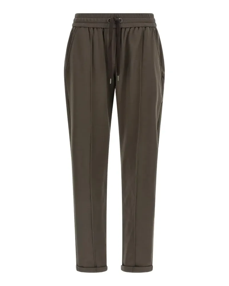 Brunello Cucinelli Jogginghose mit Faltendetail - Braun Braun