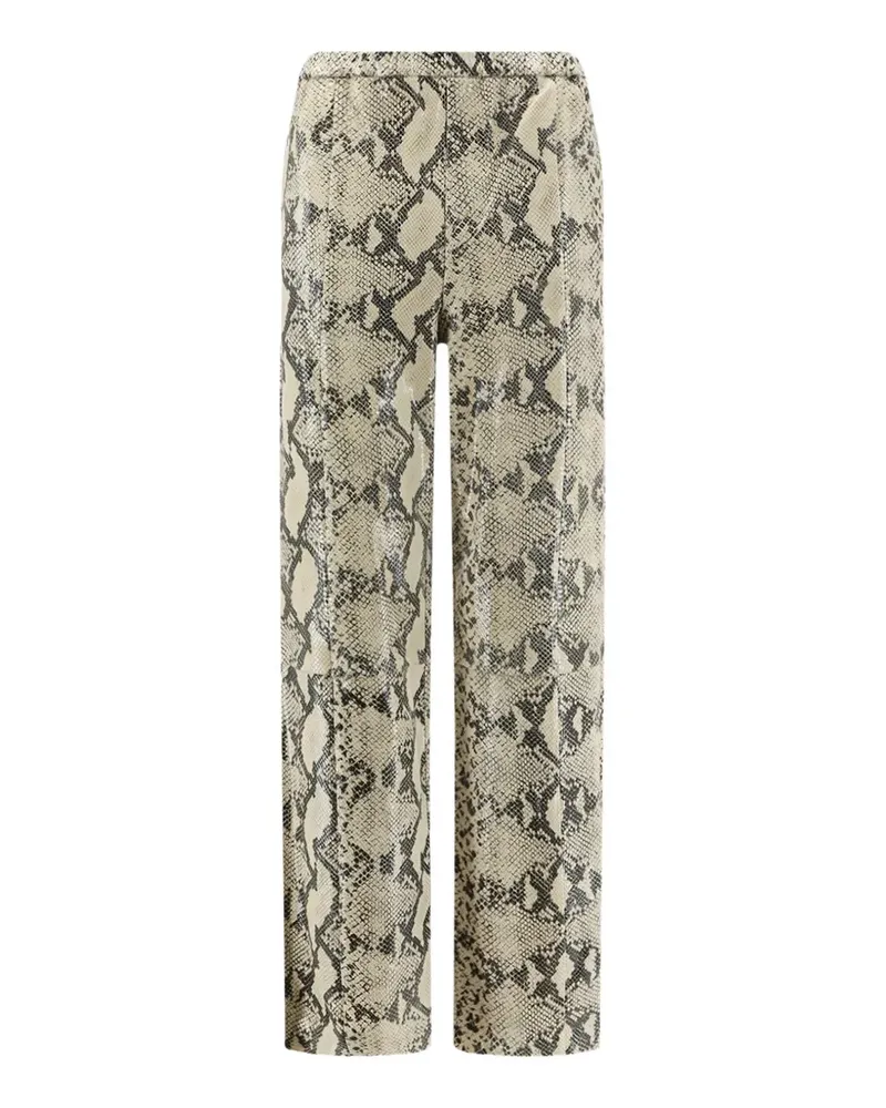 ALYSI snakeskin-effect leather trousers - Nude Nude