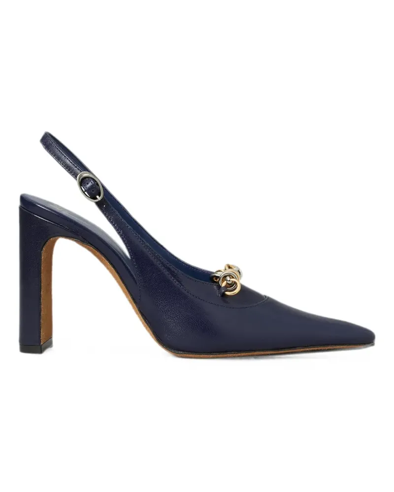 Tory Burch Runway chain slingback 95mm - Blau Blau