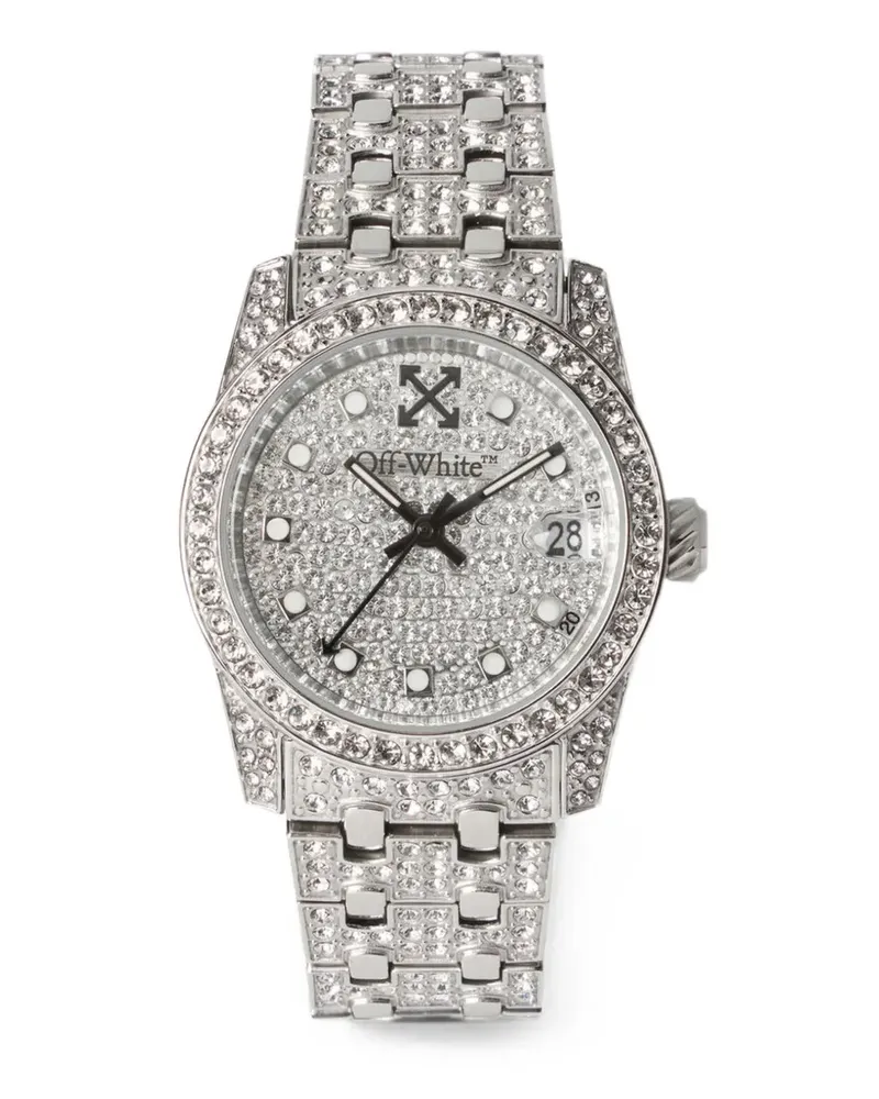 OFF-WHITE Discreet pavé 32mm watch - Silber Silber