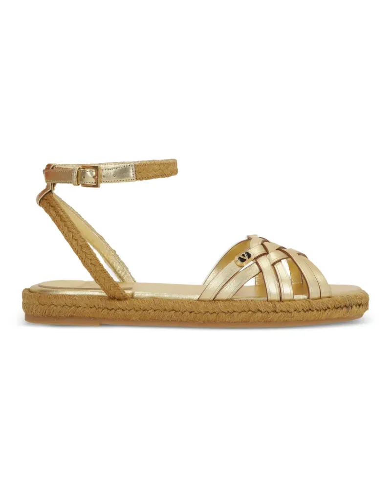 Valentino Garavani VLogo Signature flat espadrilles - Gold Gold