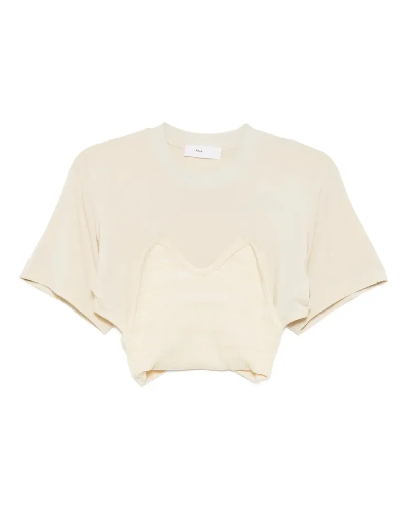 Toga T-Shirt im Layering-Look - Nude Nude