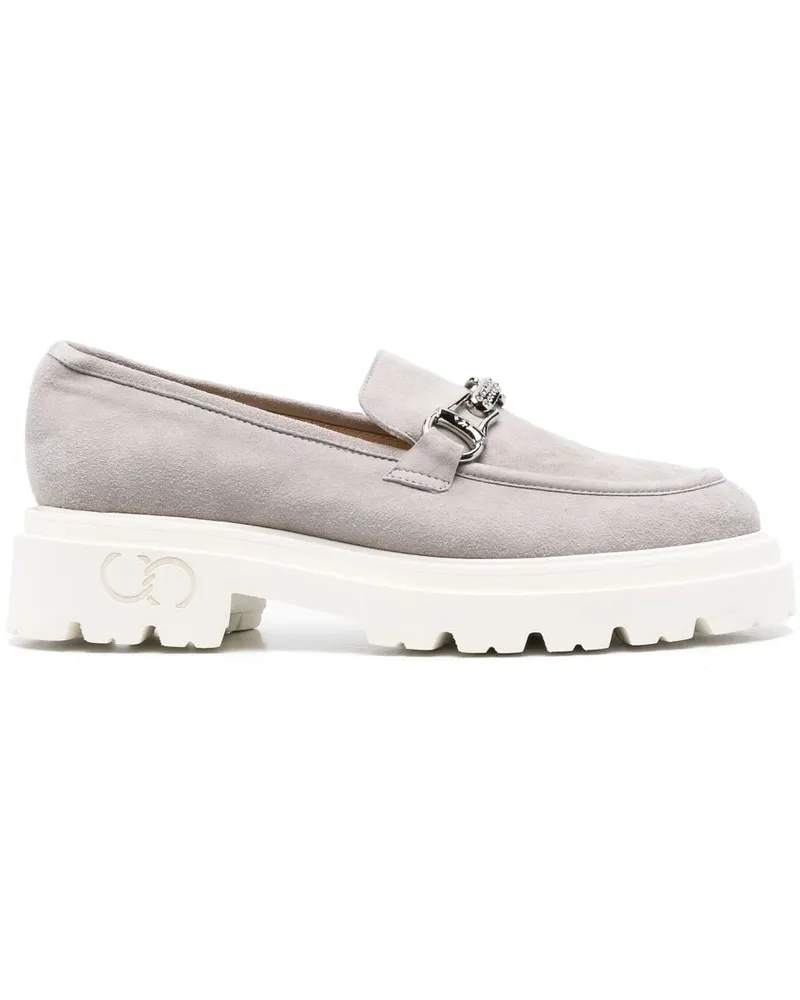 Casadei Loafer aus Wildleder - Grau Grau