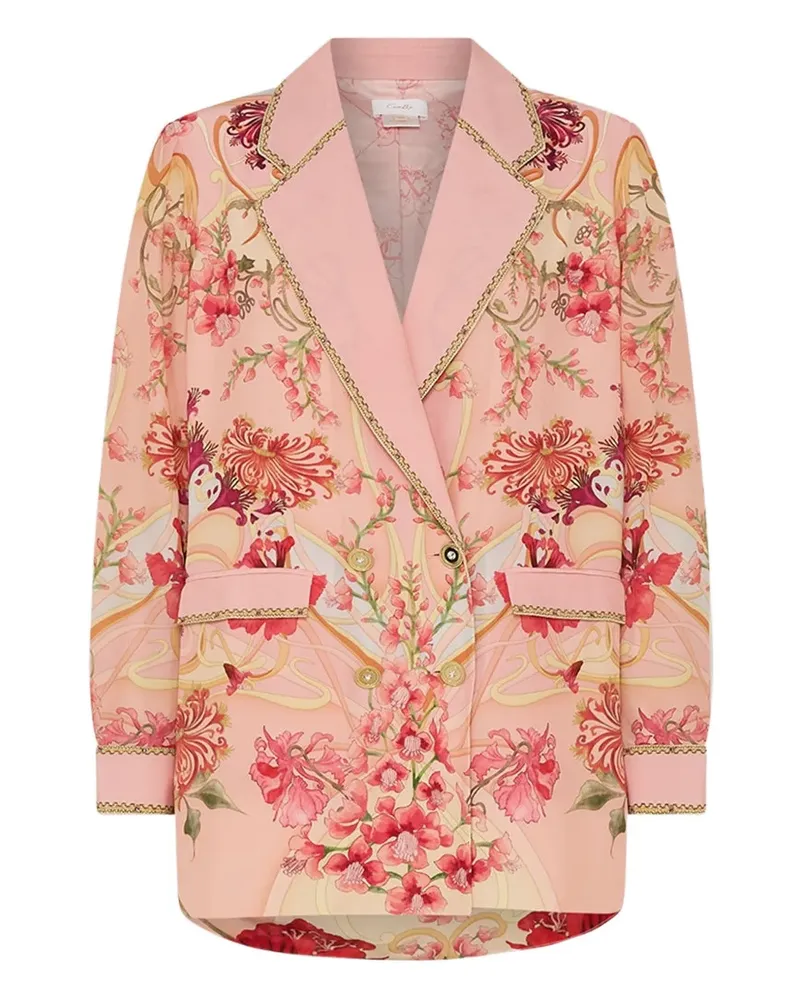 Camilla Blossoms and Brushstrokes blazer - Rosa Rosa