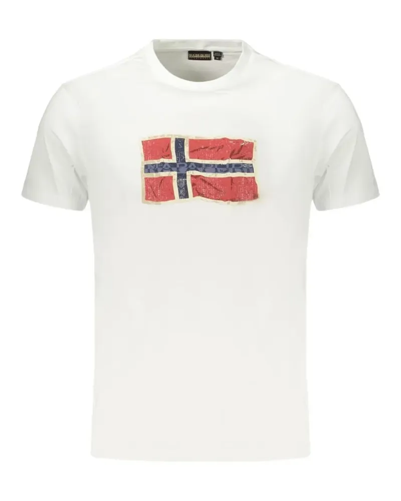 Napapijri T-Shirt mit rundem Ausschnitt - Weiß Weiß