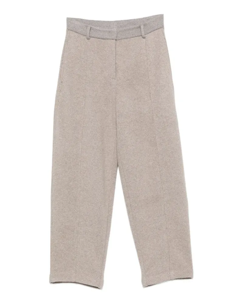 PANICALE Cashmere Hose mit geradem Bein - Nude Nude