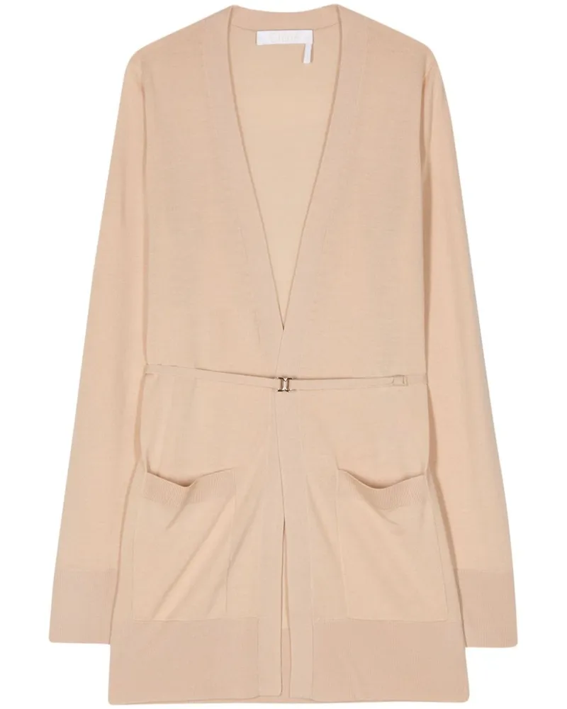 Chloé Cardigan mit Gürtel - Nude Nude