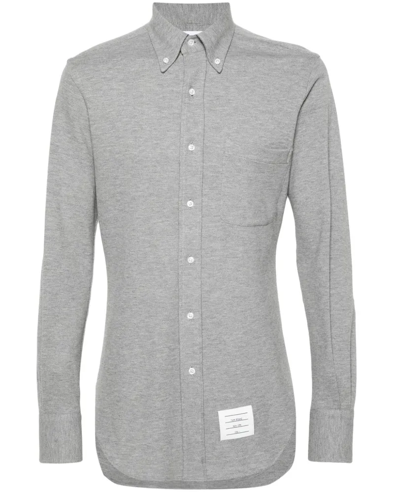 Thom Browne Poloshirt mit meliertem Effekt - Grau Grau