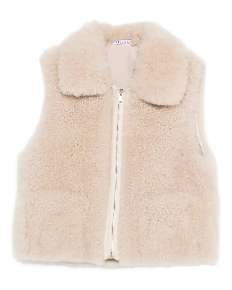 Liska Shearling-Weste - Nude Nude