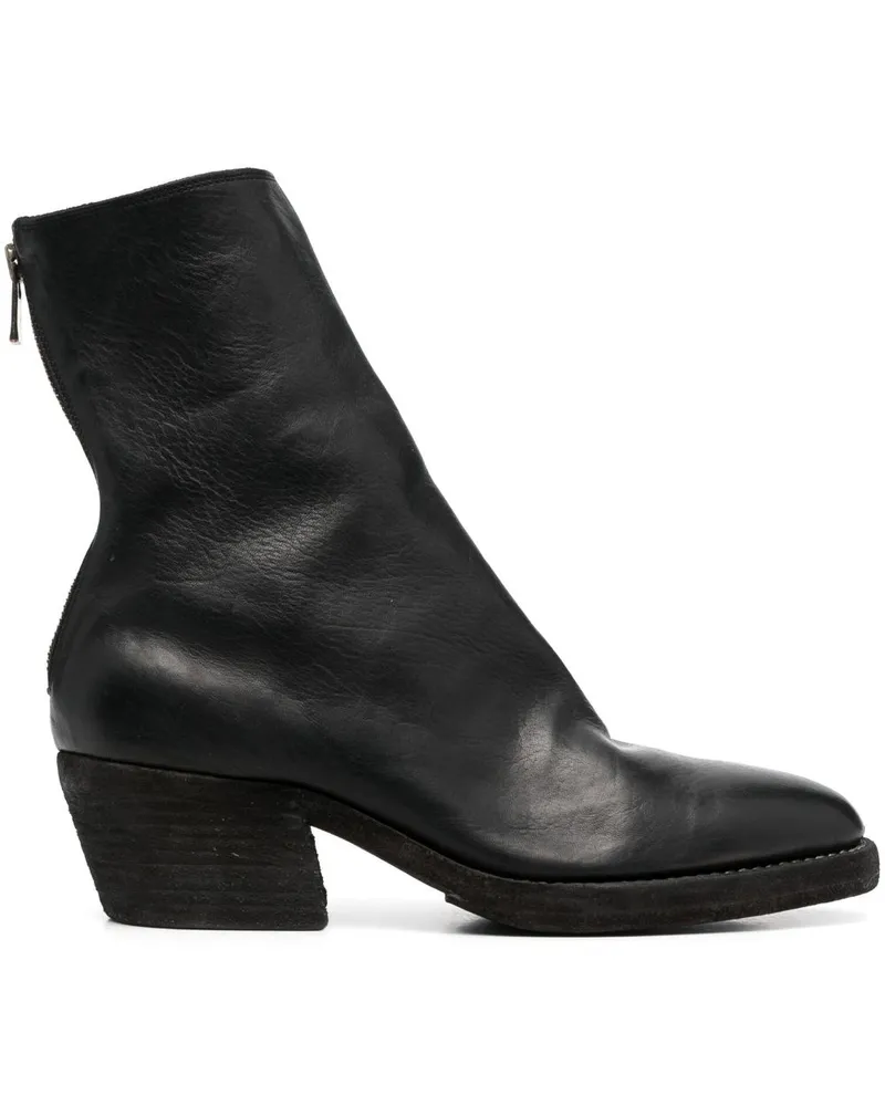 GUIDI Stiefel mit Reißverschluss - Schwarz Schwarz