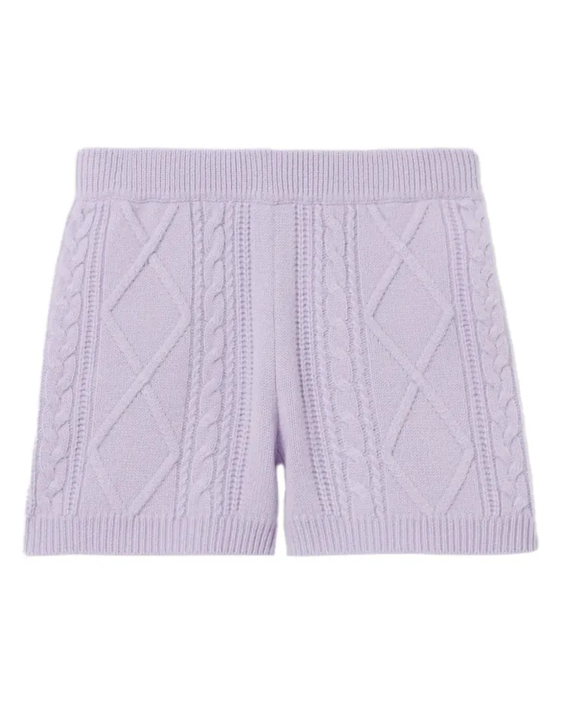 Claudie Pierlot Kurze Shorts mit Zopfmuster - Violett Violett