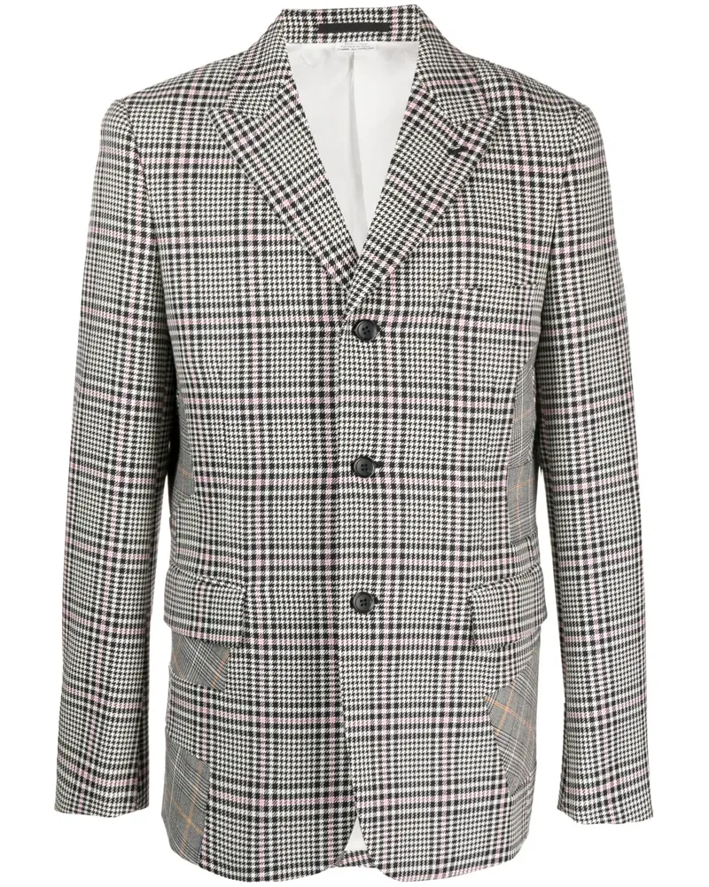 Comme des Garçons Kariertes Sakko im Patchwork-Look - Nude Nude