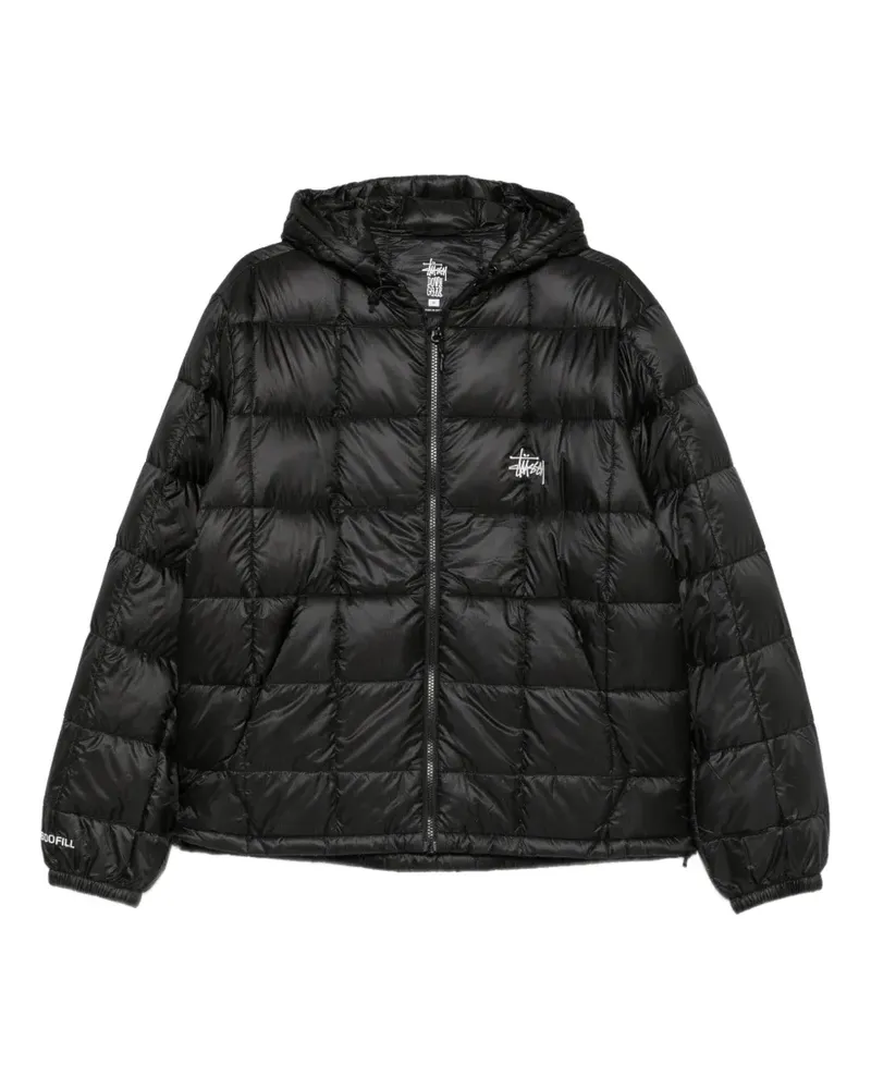 Stüssy Gesteppte Kapuzenjacke - Schwarz Schwarz