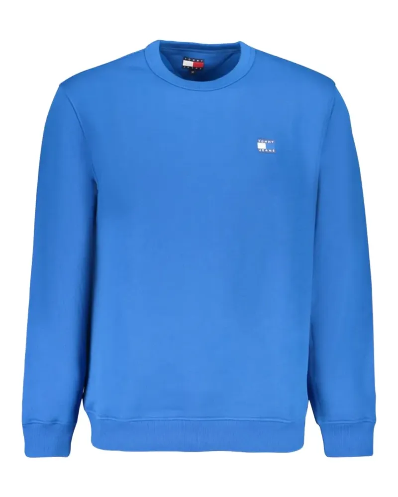 Tommy Hilfiger logo-badge crew-neck sweater - Blau Blau