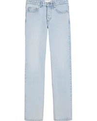 AMI Paris Halbhohe Straight-Leg-Jeans Blau