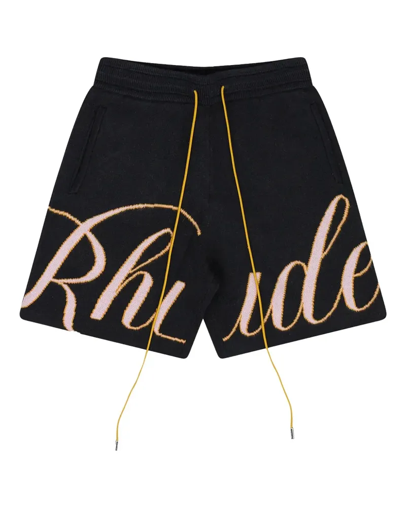 RHUDE Gestrickte Badeshorts - Schwarz Schwarz