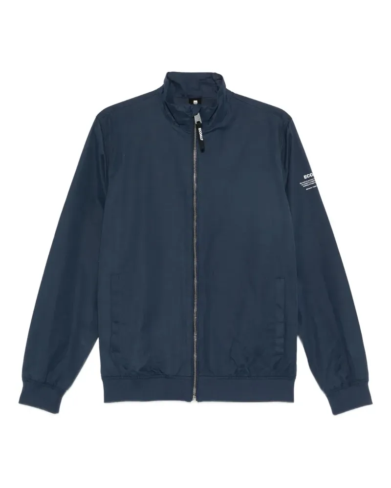 ECOALF logo-print zip-up jacket - Blau Blau
