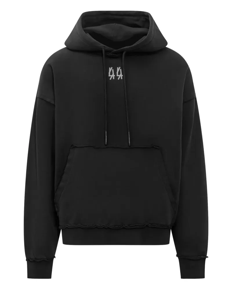 44 LABEL GROUP Hoodie mit grafischem Print - Schwarz Schwarz