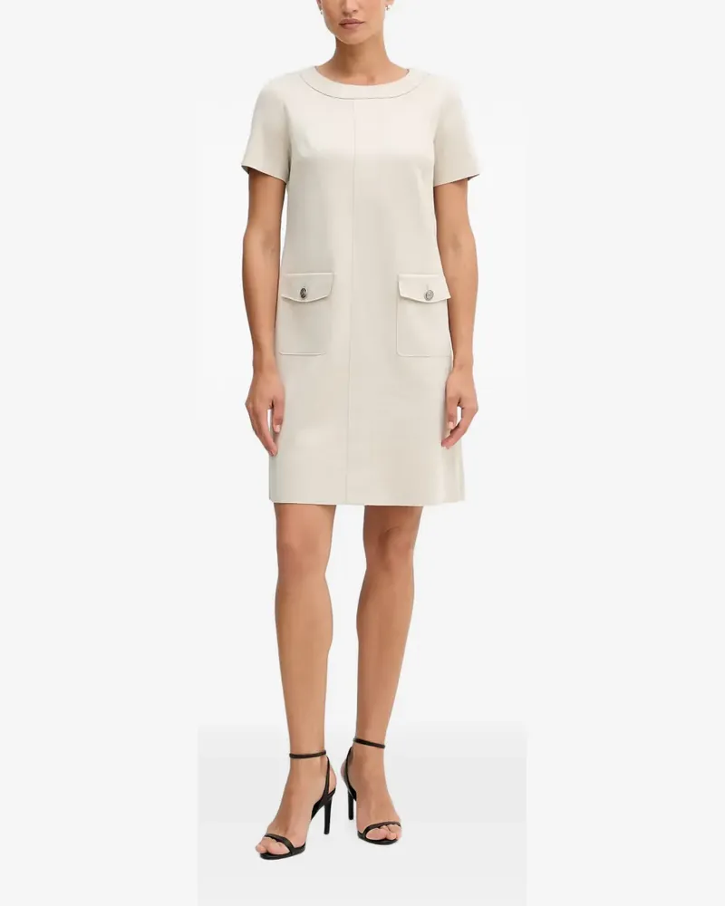 Joseph Ribkoff flap-pocket shift mini dress - Nude Nude