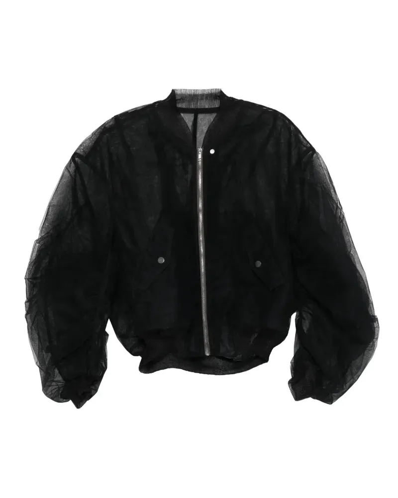 Rick Owens sheer zip-up jacket - Schwarz Schwarz