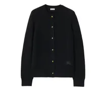 Cardigan mit Ritteremblem-Patch - Schwarz