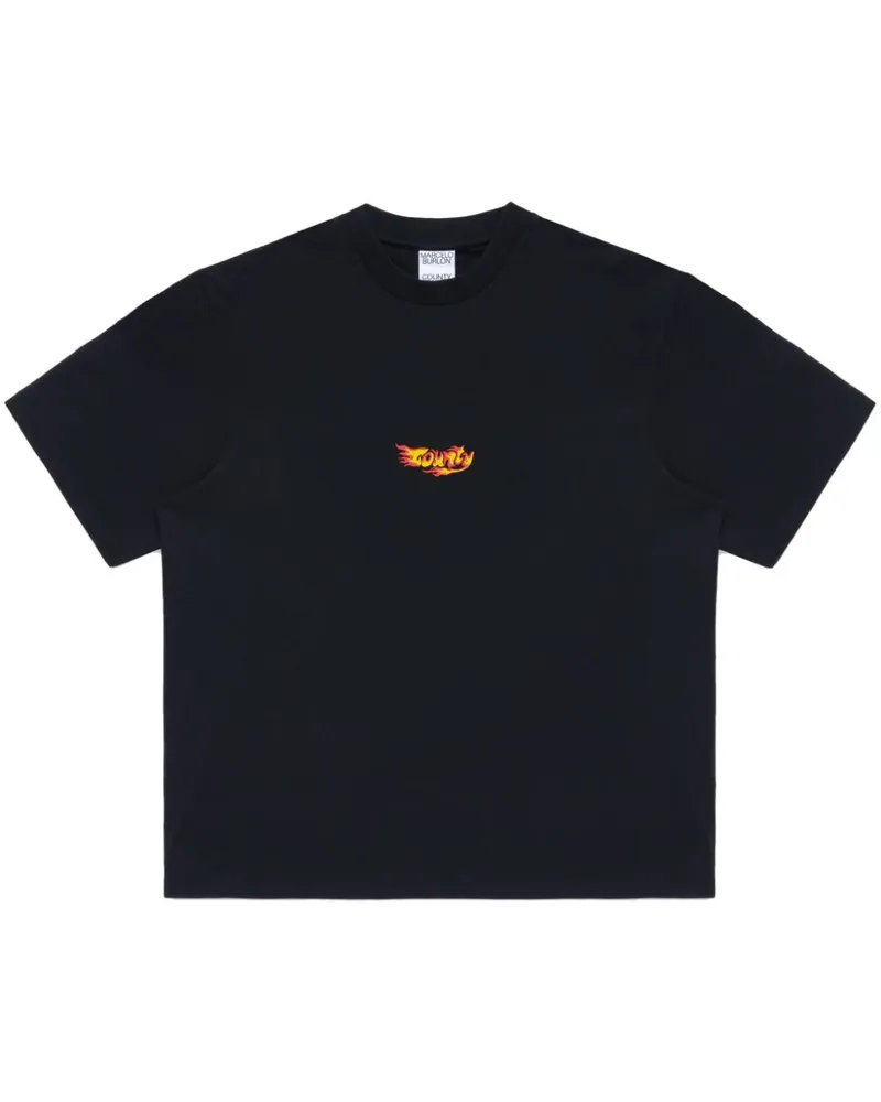 Marcelo Burlon | County of Milan County Flame T-Shirt - Schwarz Schwarz
