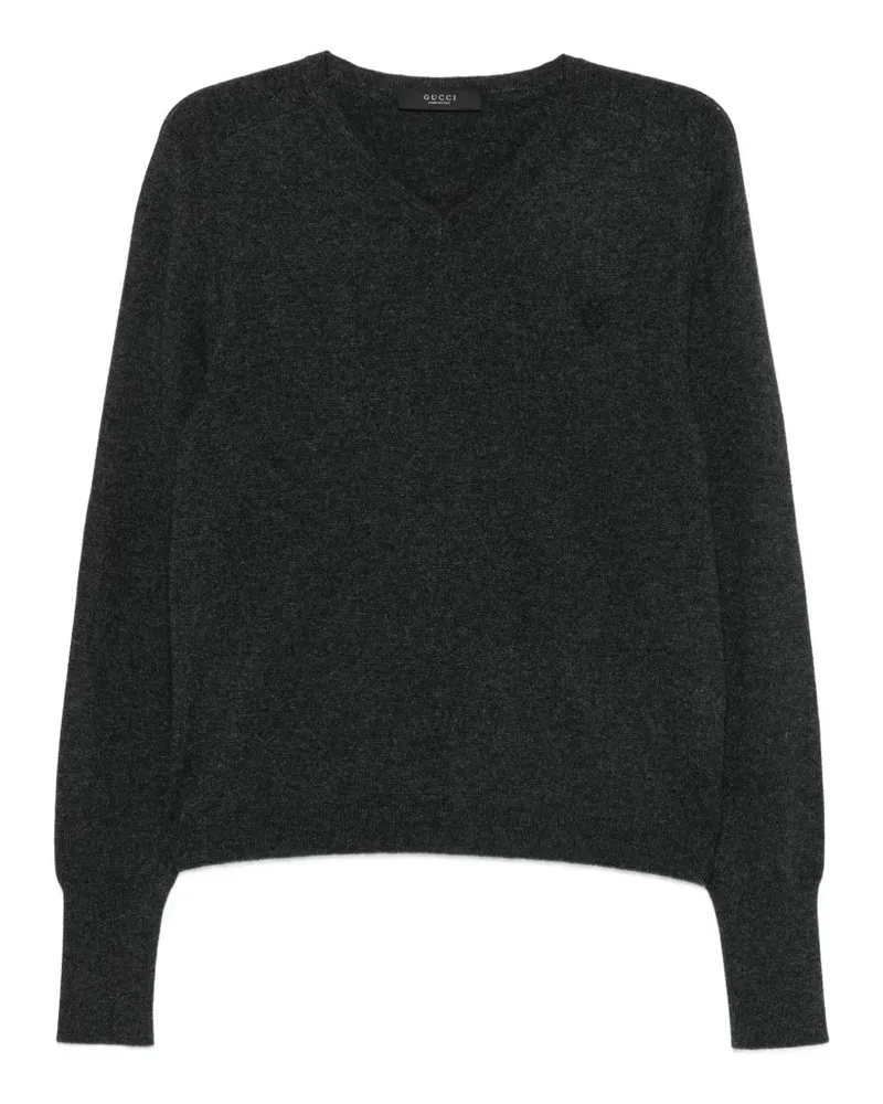 Gucci Pullover mit V-Ausschnitt - Grau Grau