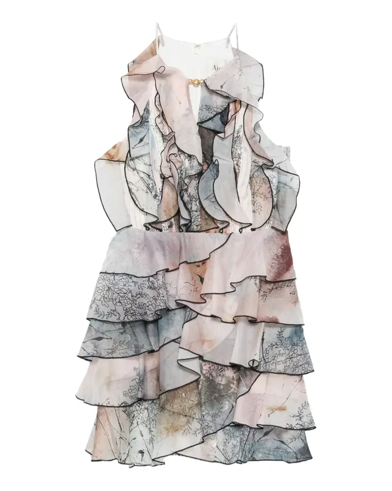 Aje. Gerüschtes Cleo Minikleid - Nude Nude