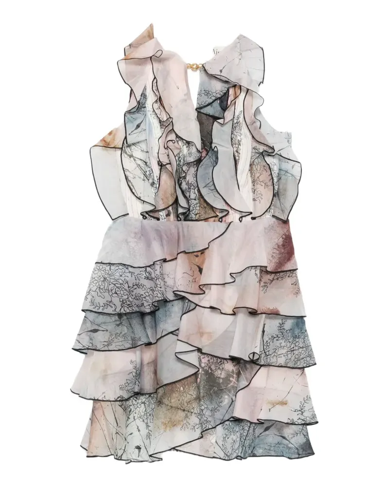 Aje. Cleo ruffled mini dress - Nude Nude