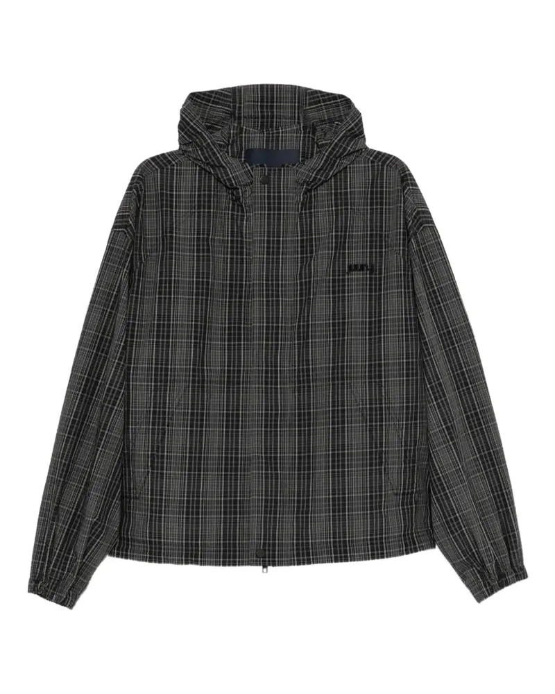 JUUN.J Kapuzenjacke mit Karomuster - Schwarz Schwarz