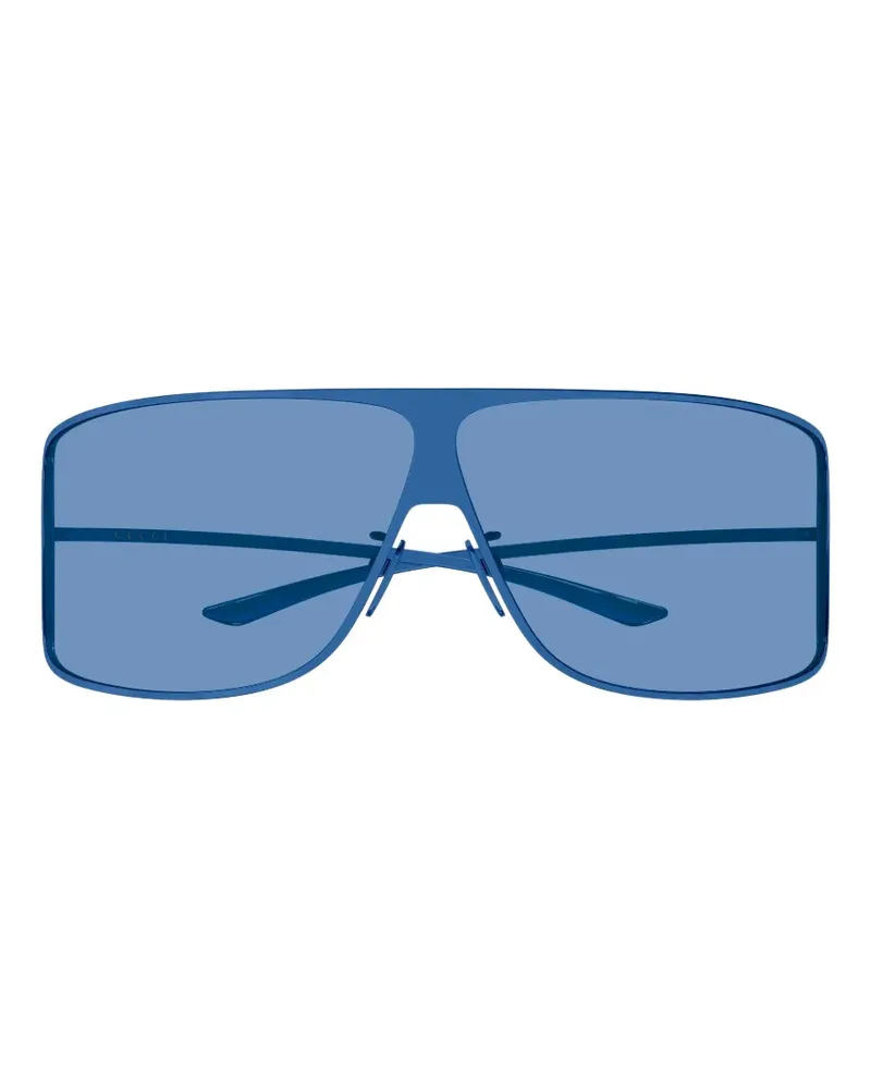 Gucci Mask Sonnenbrille mit geometrischem Gestell - Blau Blau