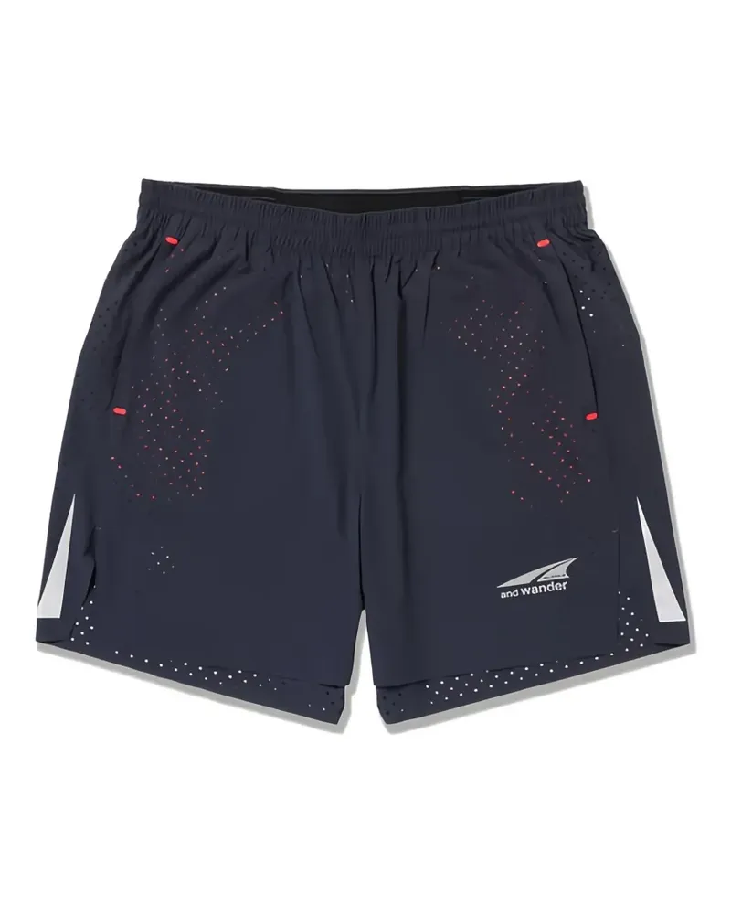 and wander Shorts mit Lochmuster - Blau Blau