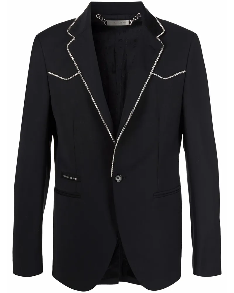 Philipp Plein Sakko mit Strass - Schwarz Schwarz