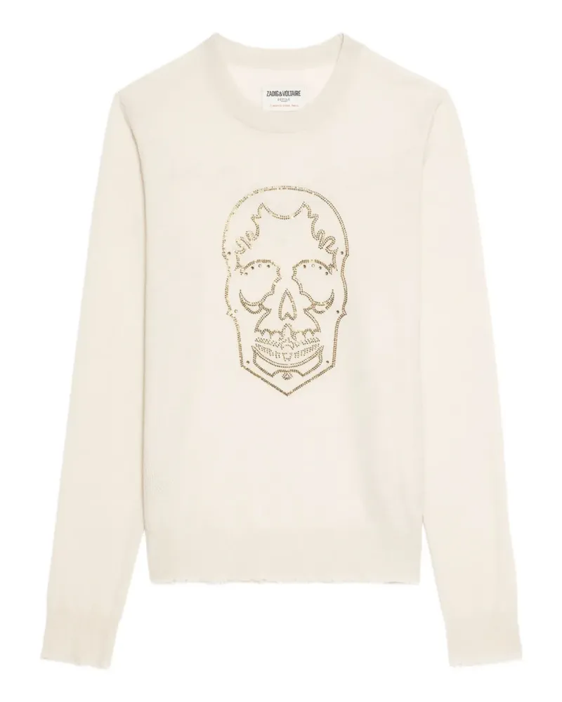 Zadig & Voltaire Kaschmirpullover mit Totenkopf - Nude Nude