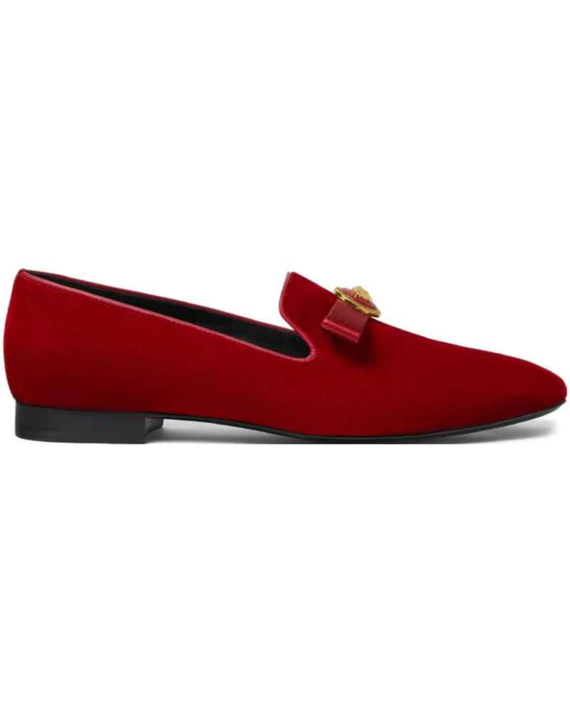 Versace Gianni Ribbon Slipper aus Samt - Rot Rot