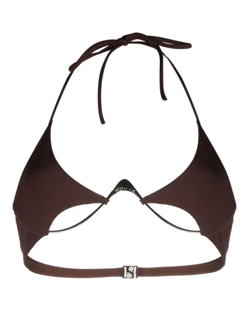 Thierry Mugler Neckholder-Bikini Braun