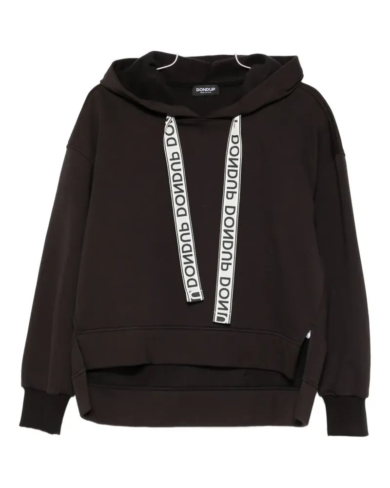 Dondup logo-tape hoodie - Schwarz Schwarz