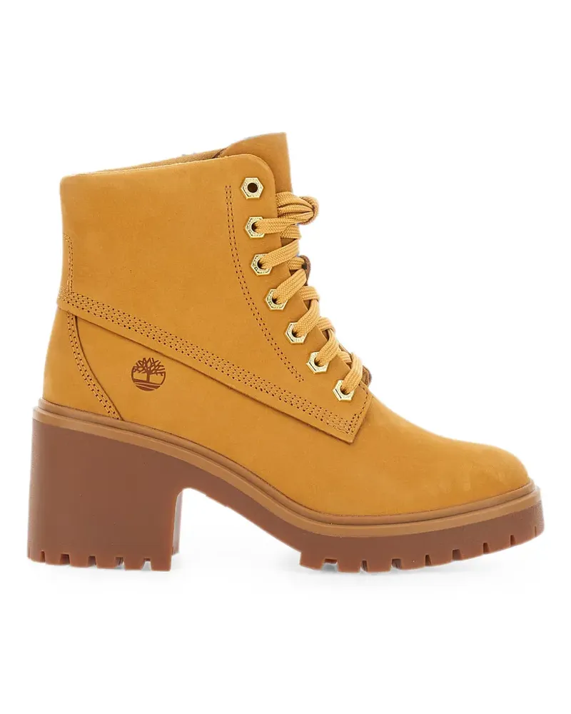 Timberland lace-up logo-debossed ankle boots - Nude Nude